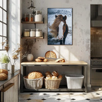 Majestic Icelandic Horse in Winter Animal Poster