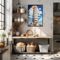 The Leaning Tower Of Pisa Artistic Poster PosterGoat