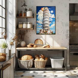 The Leaning Tower Of Pisa Artistic Poster PosterGoat