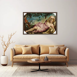 Renaissance Art Scene with Parrot and Nature - Artistic Poster