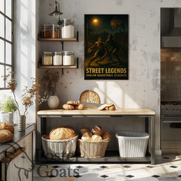 Harlem Basketball Classics: Gritty Urban Sports Poster