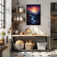 Majestic Mountain Sunset Poster