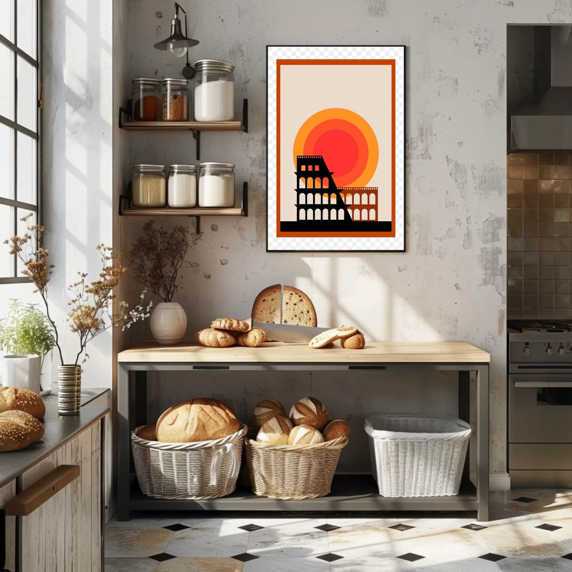 Iconic Architecture at Sunset Poster PosterGoat