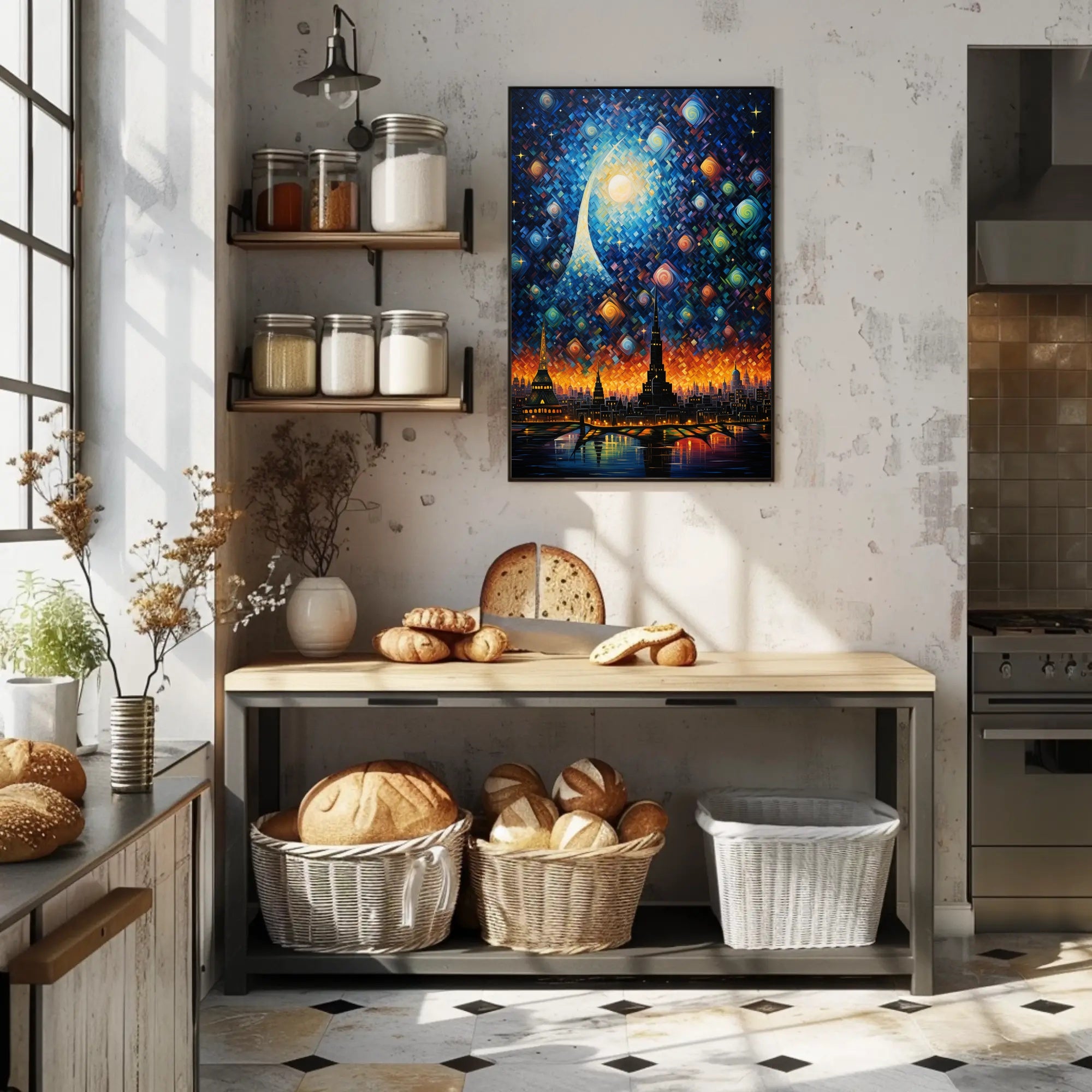 Celestial Cityscape Poster