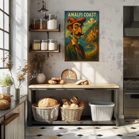 Amalfi Coast Artistic Impression Poster