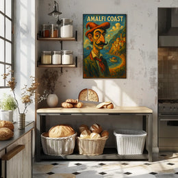 Amalfi Coast Artistic Impression Poster