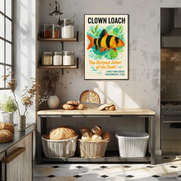 Clown Loach The Striped Joker of the Tank Poster