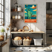 Statue Of Liberty And Ellis Island Poster