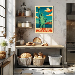 Statue Of Liberty And Ellis Island Poster