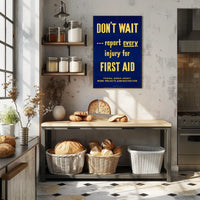 Workplace Safety Awareness: Mid-Century Propaganda Poster PosterGoat