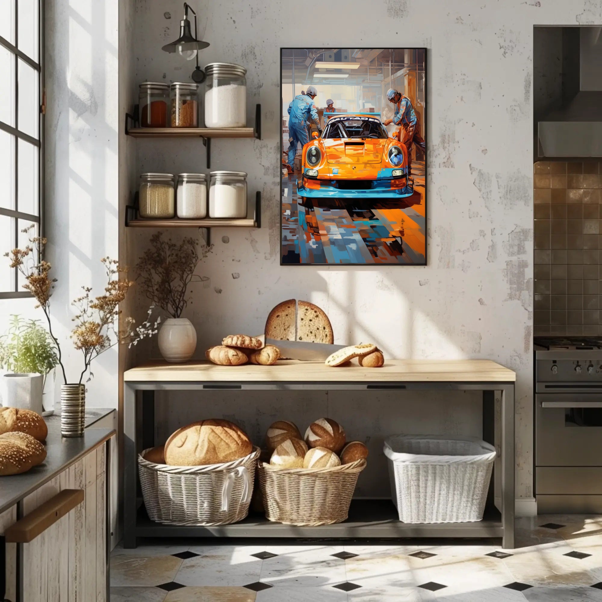 Racing Pit Stop Poster PosterGoat