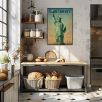 Statue of Liberty Vintage Art Patriotic Poster