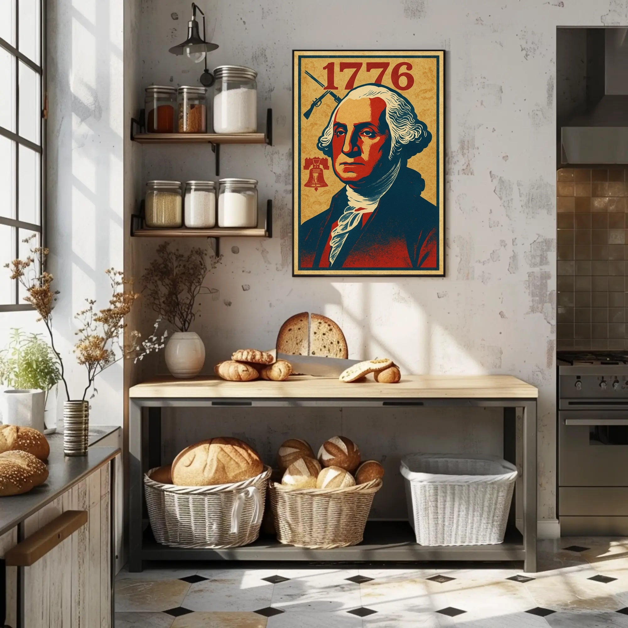 1776 George Washington Presidential Wall Poster Art