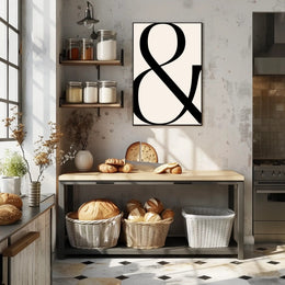 Stylized Ampersand Minimalist Artistic Poster PosterGoat