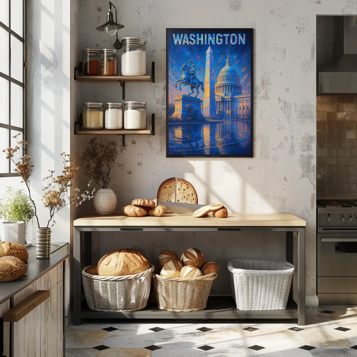 Washington Landmarks Poster