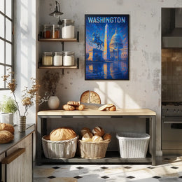 Washington Landmarks Poster