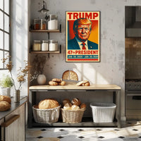 Trump 47th President Pop Art Wanderlust Poster