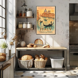 Italy Venice by Water Poster
