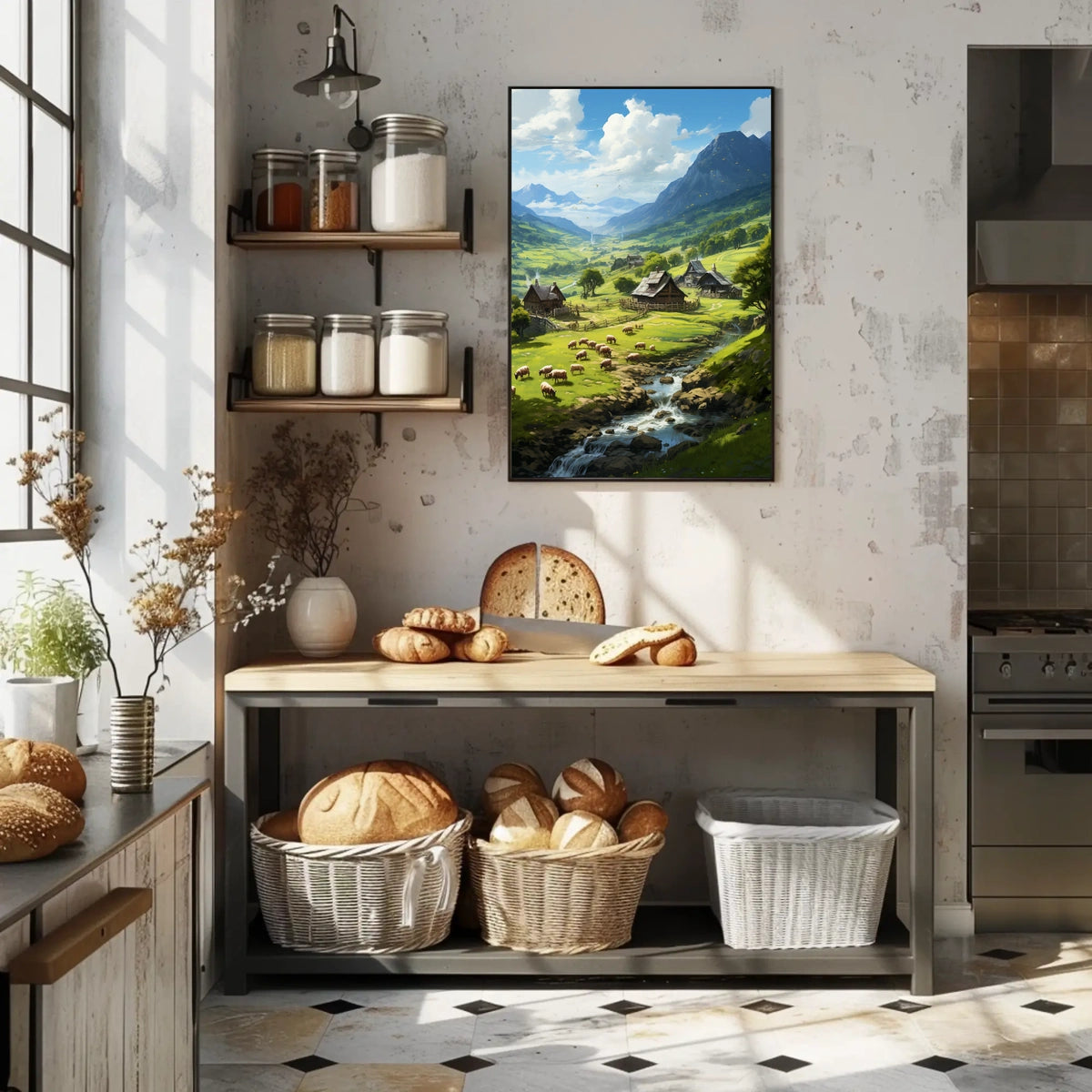 Serene Countryside Landscape Poster