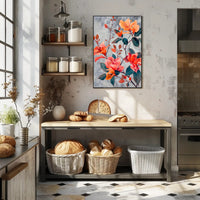 Vibrant Floral Elegance Wall Art Print