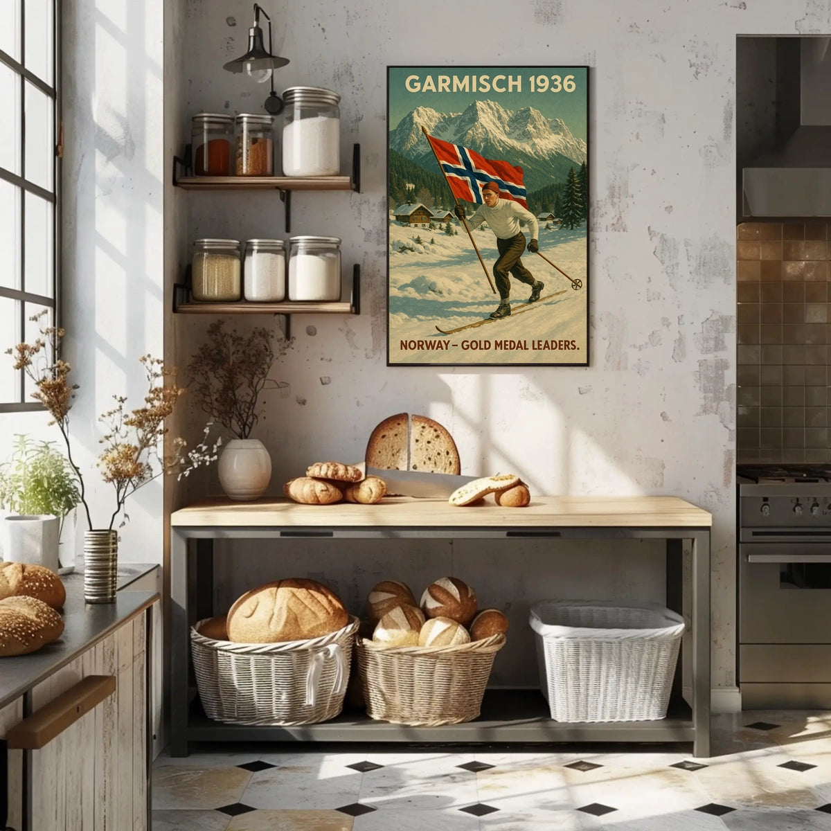 Garmisch 1936 NorwayS Skiing Triumph Poster