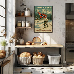 Garmisch 1936 NorwayS Skiing Triumph Poster