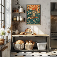 Surfing Cat Adventure Poster