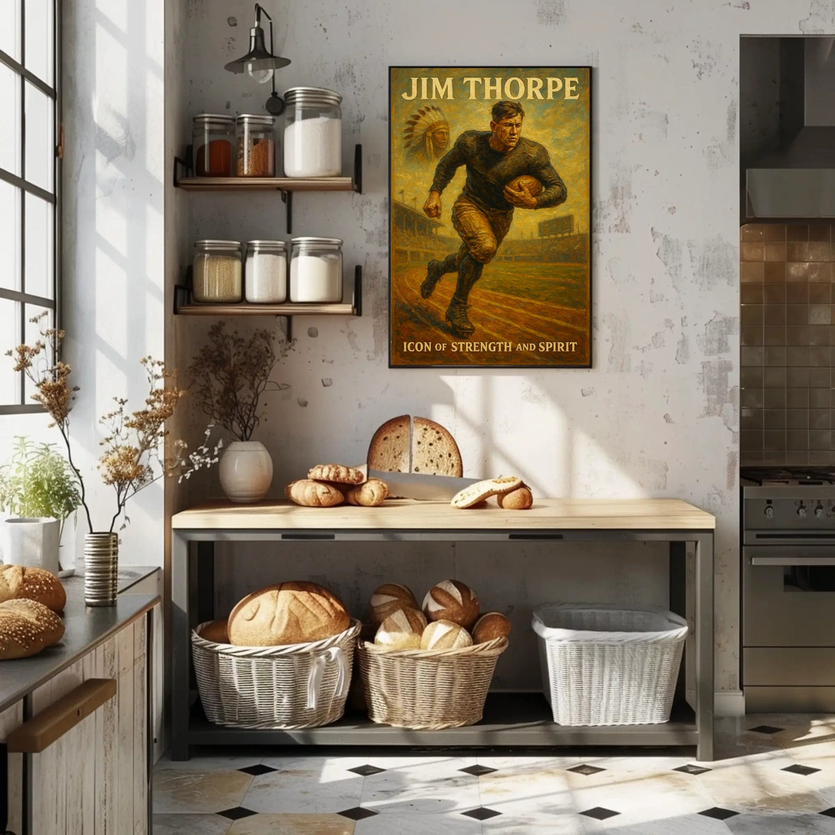 Jim Thorpe Celebrating a Legendary Athlete Poster