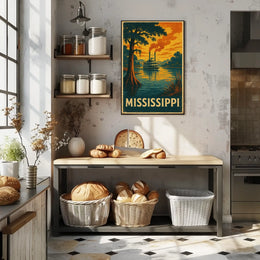 Mississippi Riverboat Poster
