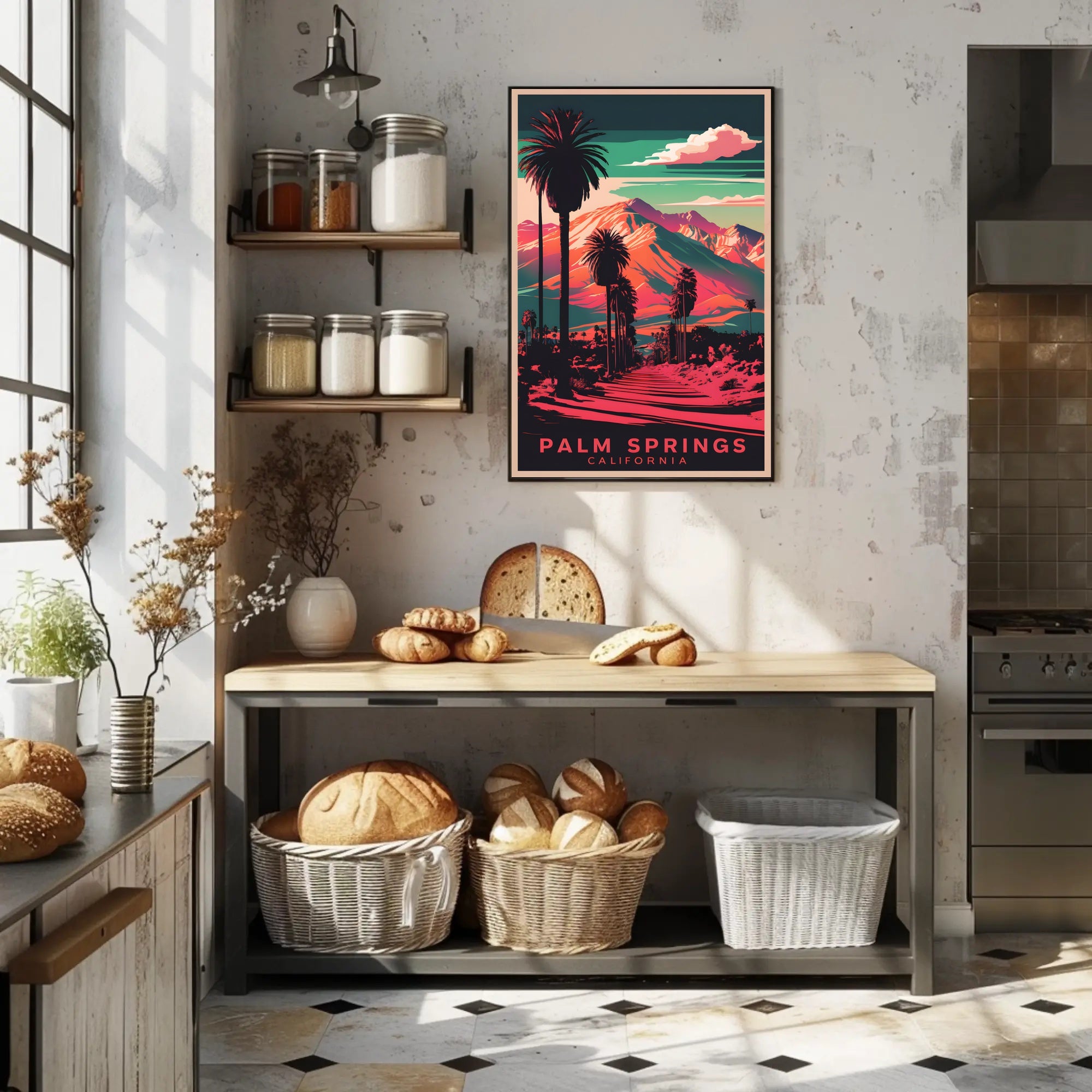 Palm Springs Retro Poster