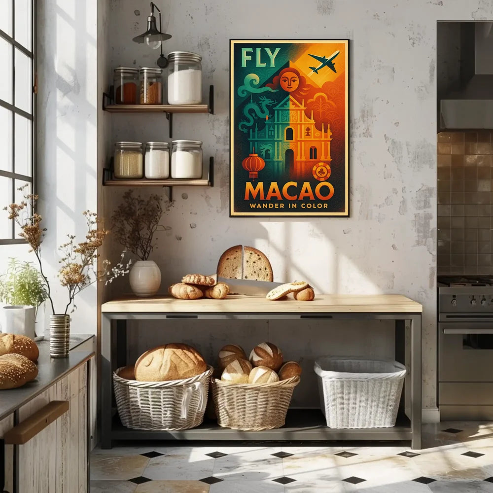 Travel to Macao Vibrant Exploration Travel Poster PosterGoat