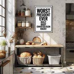 Bold Critique of American Leadership Political or Propaganda Poster