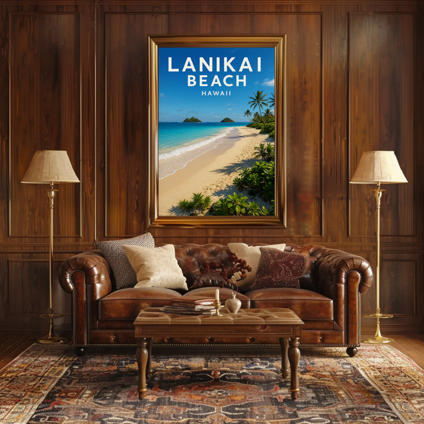 Lanikai Beach Hawaii Turquoise Waters Scenic Poster