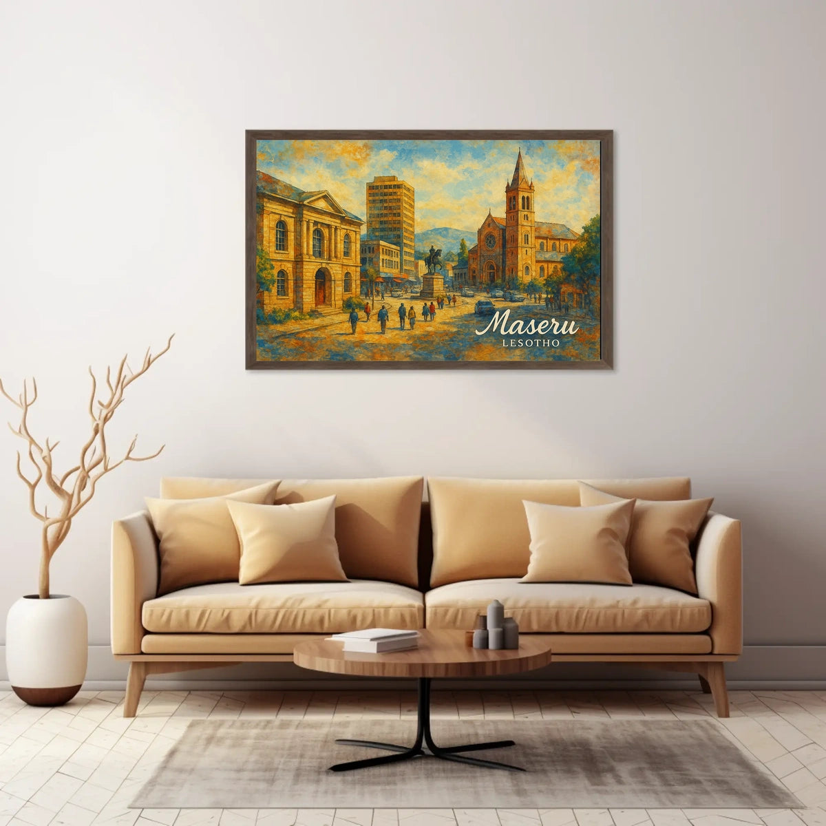 Maseru Cityscape Realism Wanderlust Poster
