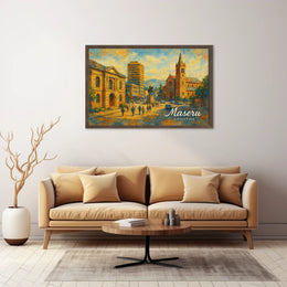 Maseru Cityscape Realism Wanderlust Poster