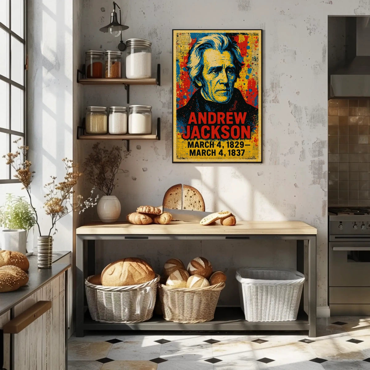 Andrew Jackson 7th President of the United States Street Art Mashup Poster
