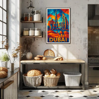 Vibrant Dubai Poster Premium Archival Print 18x24 For Homes