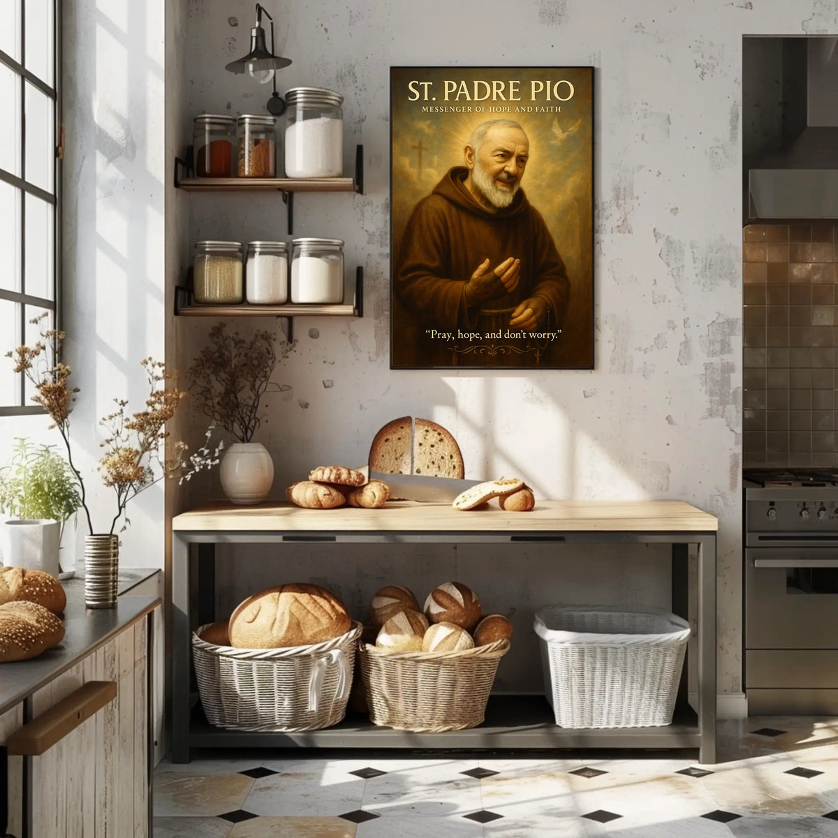 St. Padre Pio Messenger of Hope and Faith Poster