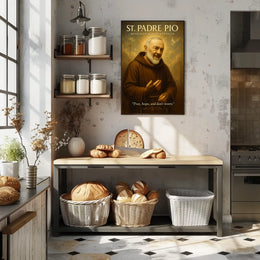 St. Padre Pio Messenger of Hope and Faith Poster