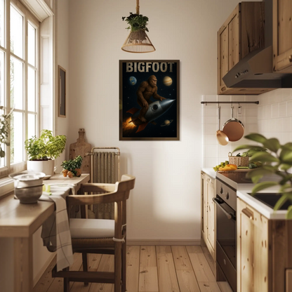 Vintage Poster Bigfoot Space Realism