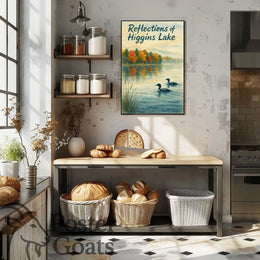 Higgins Lake Autumn Serenity - Artistic Poster