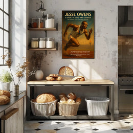 Jesse Owens Vintage Olympic Motivational Sports Poster