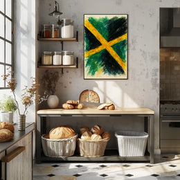 Jamaican Flag Art Poster