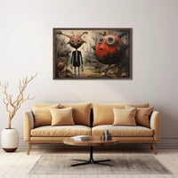 Whimsical Dreamscape: Surreal Characters Abstract or Artistic Poster