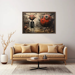 Whimsical Dreamscape: Surreal Characters Abstract or Artistic Poster