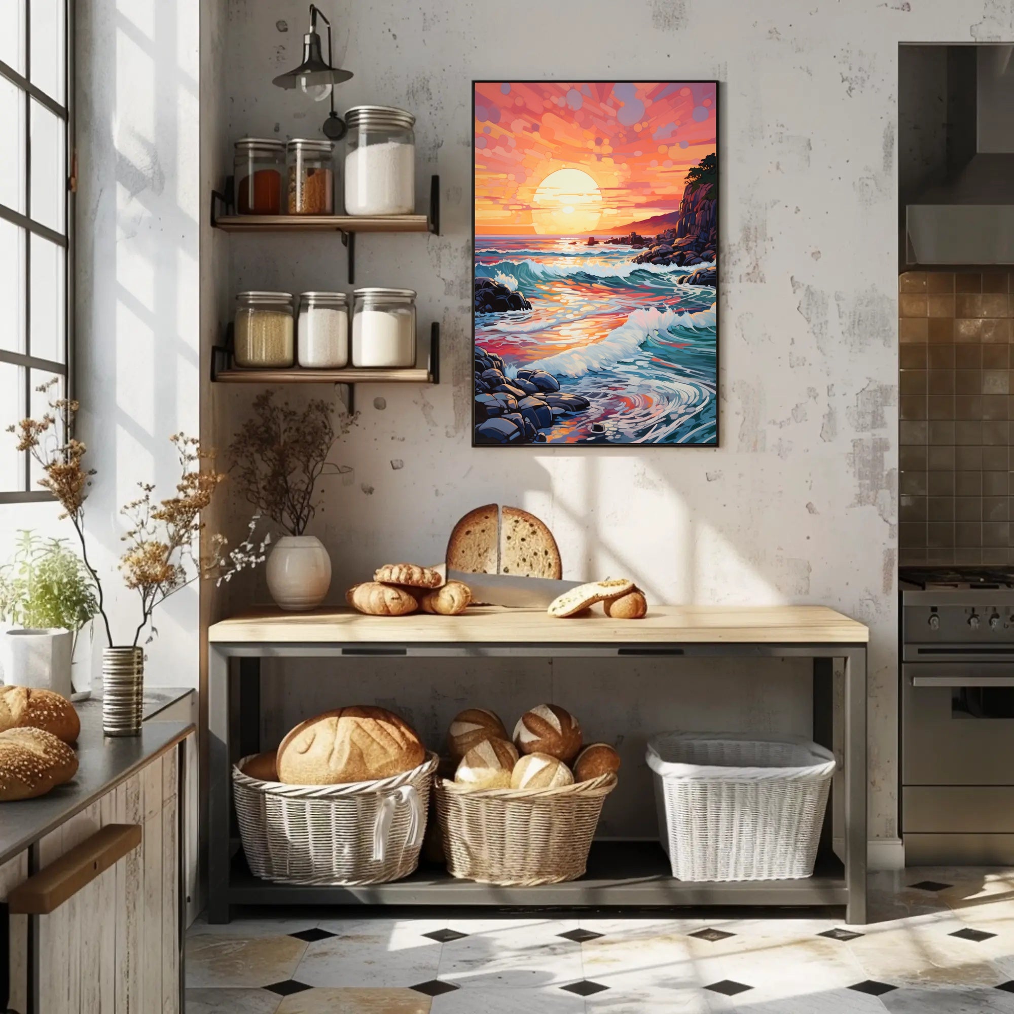 Vibrant Coastal Sunset Poster