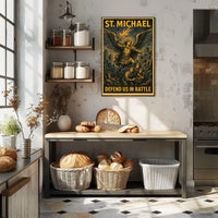 St. Michael Defend Us In Battle Poster