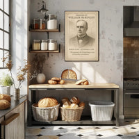 William McKinley 25th President Sketch Poster Art Print Decor PosterGoat