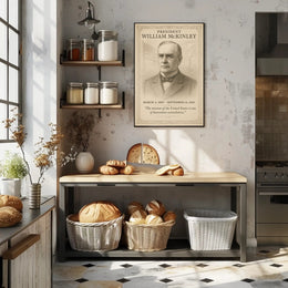 William McKinley 25th President Sketch Poster Art Print Decor PosterGoat