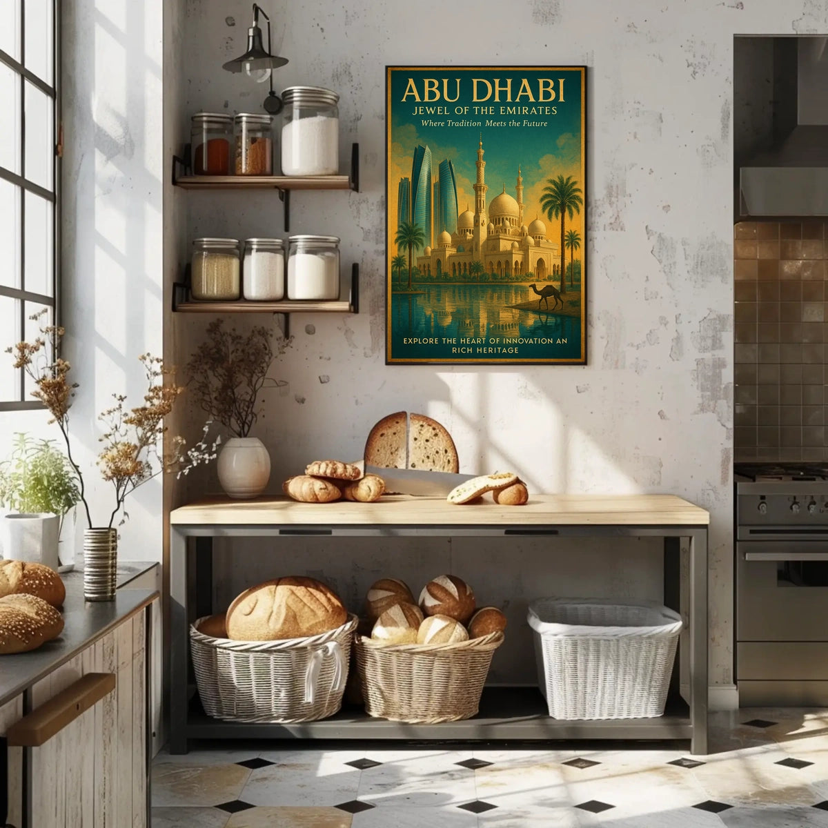 Abu Dhabi Wonders Tradition Meets Modernity Travel Poster